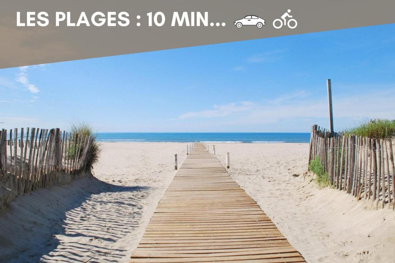 New Jungle Lake - Clim - Wifi - Draps & Serviettes - Bbq - 10' Des Plages Lattes Buitenkant foto